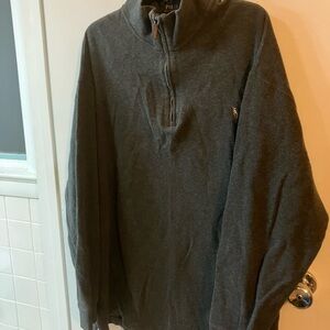 Polo by Ralph Lauren Men's Charcoal Zip-Up Sweater